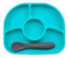 Bblüv - Yümi - Plato Y Cuchara De Silicona Antiderrame Aqua