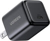 Cargador Ugren Mini 30w USB-C Negro Resistente Carga rápida