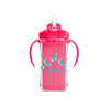 Vaso entrenador 10 oz. Térmico con popote rosa