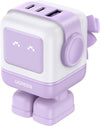 Cargador UGREEN Nexode 65W 2 C + 1 A Carga Rápida Robot Morado