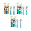 Pack 3 Cucharas y 3 Tenedores Munchkin Alimento Bebé Azul