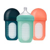 Biberones De 8 Oz Paquete De 3 Piezas Menta/Naranja/Azul