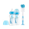 Pack 2 Biberones Dr Browns Boca Ancha 9oz Azul y Cepillo