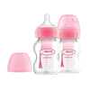 Dr Brown's Options+ 2 Biberones De 5 Oz Rosas Cuello Ancho Color Transparente Con Rosa Liso